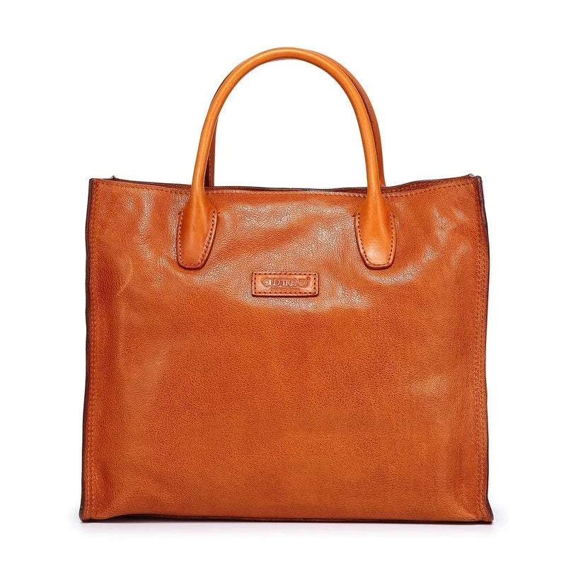 Old Trend Genuine Leather Aspen Leaf Tote Bag Black