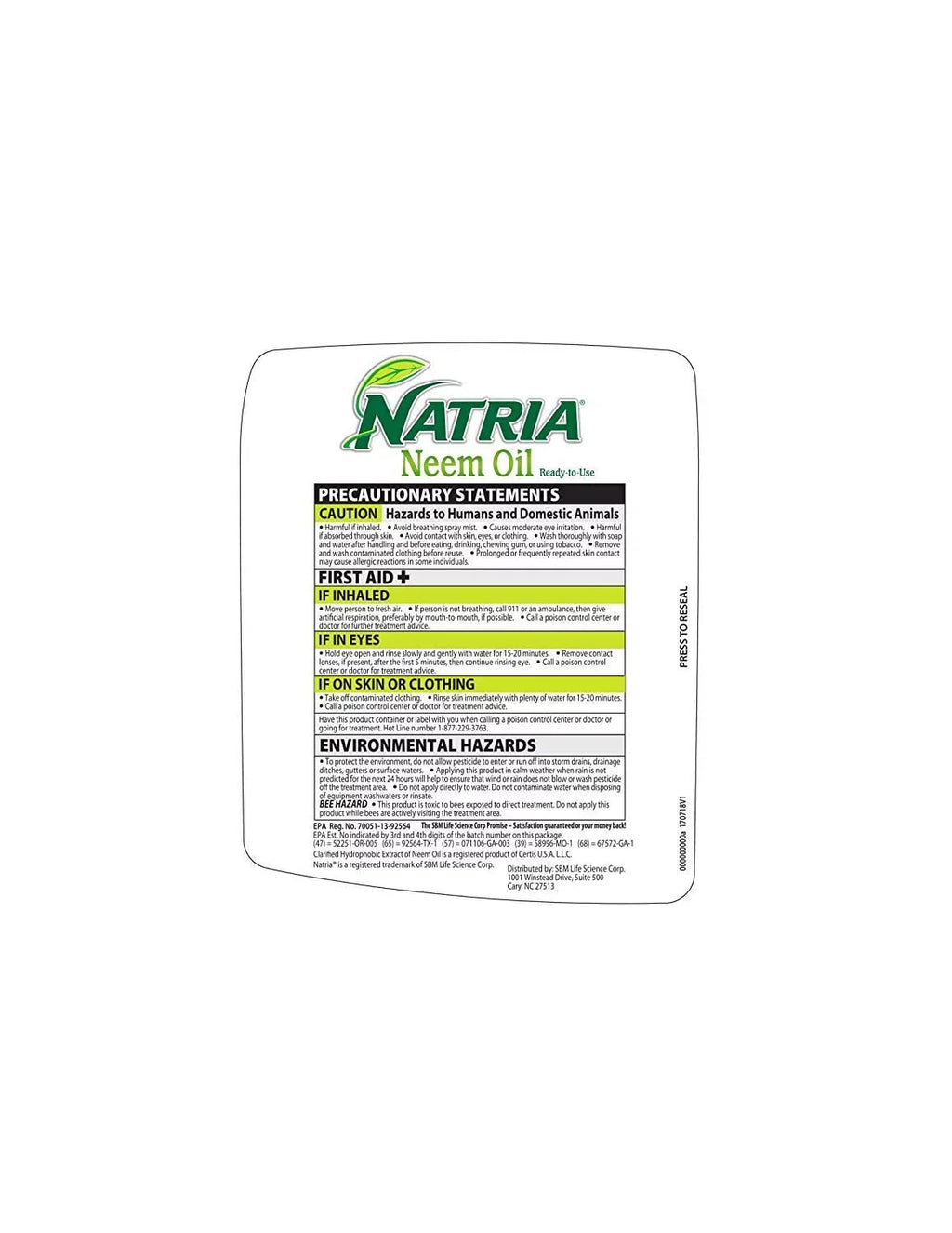 Natria 706250A Neem Oil Pest and Disease Control, 24-Ounce, Ready-to-Use Pack of 2