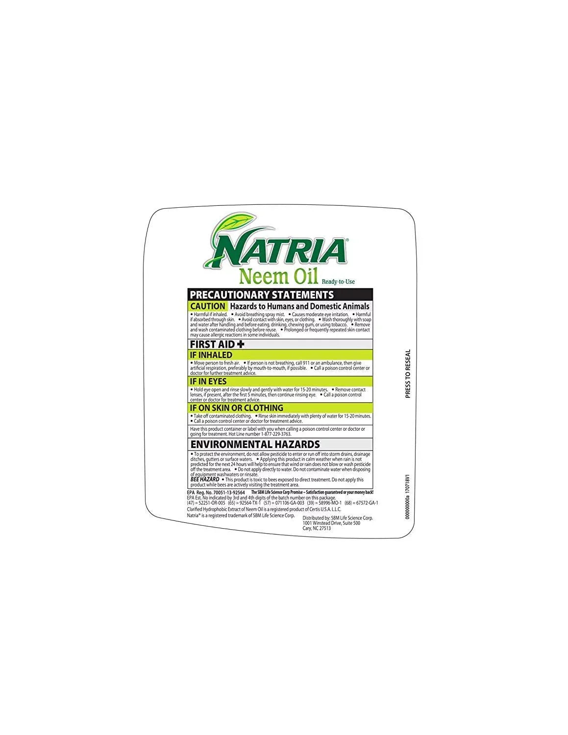 Natria 706250A Neem Oil Pest and Disease Control, 24-Ounce, Ready-to-Use Pack of 2