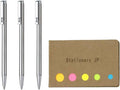 Zebra Techo T-3 Mini Ballpoint Pen Notebook, 0.7 mm, Black Ink, 3-pack, Sticky Notes Value Set