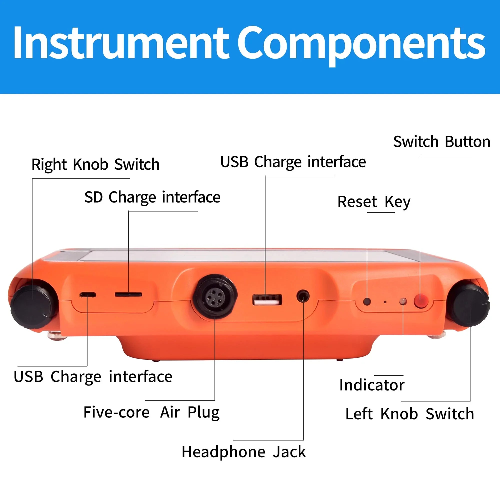 PQWT-L3000 Indoor Outdoor 5m Depth Pipe Leakage Detector Multifunctional