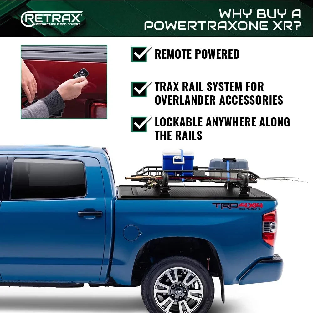 Retrax By Realtruck PowertraxONE XR Retractable Truck Bed Tonneau Shield | T-70862 | With Select 2022-2023 Toyota Tundra w/o Deck Rail System 6' 7" Bed (78.7")