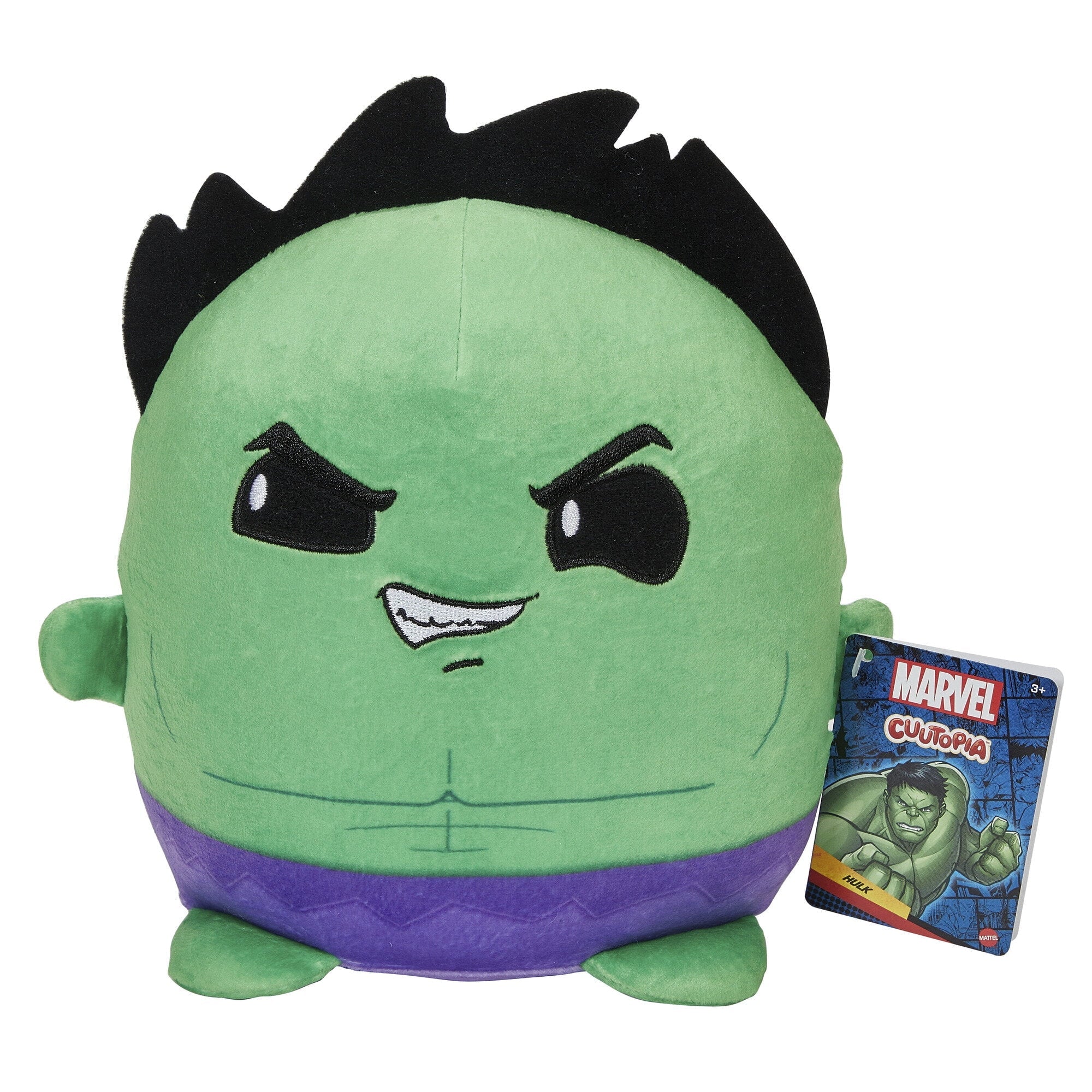 Marvel Cuutopia Hulk Plush Character, 7-in Soft Rounded Pillow Doll 3 Years & Up