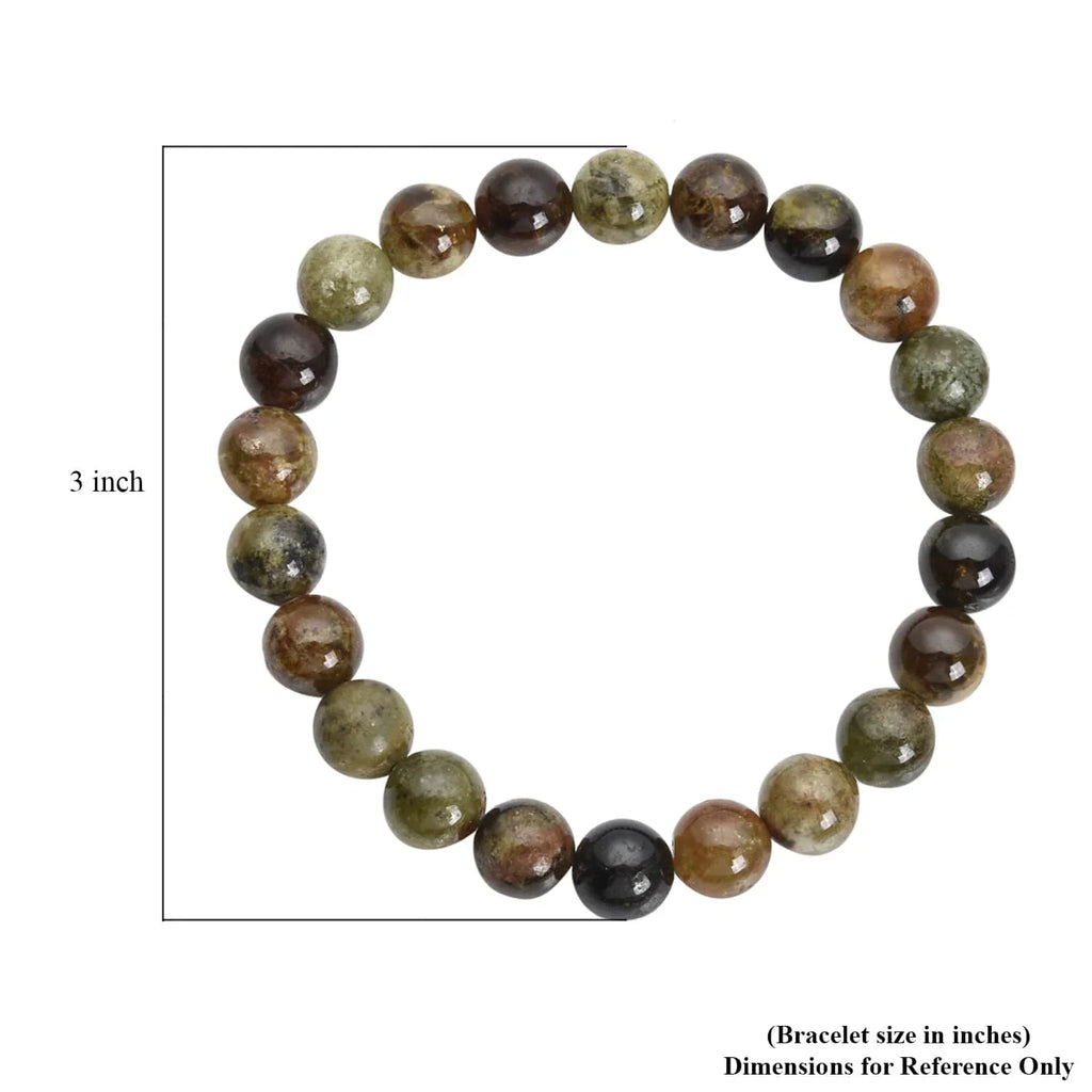 Shop LC Ct 155 Green Garnet 8-10mm Beaded Stretch Bracelet Women Mothers Day Gifts Mom