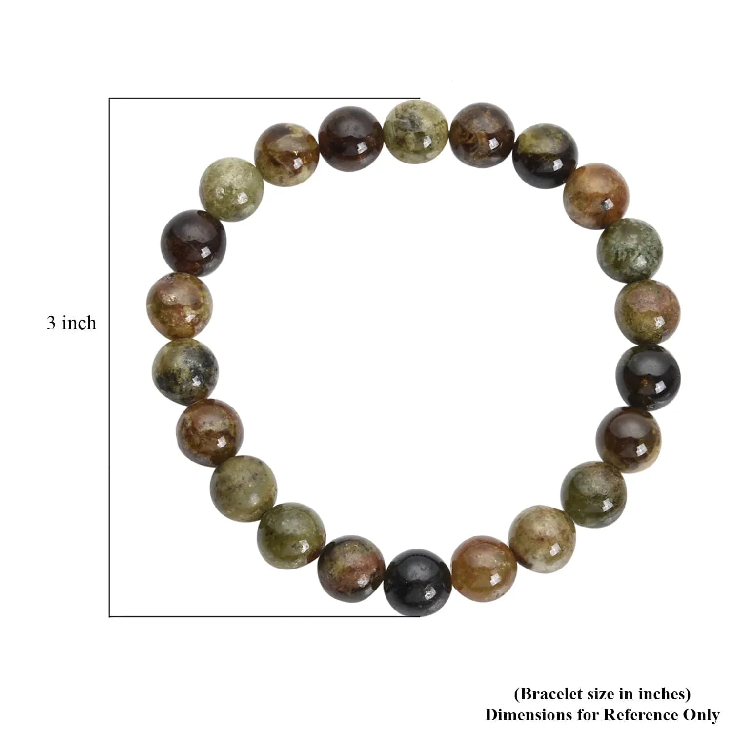 Shop LC Ct 155 Green Garnet 8-10mm Beaded Stretch Bracelet Women Mothers Day Gifts Mom