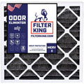 Filter King 12x20x1 Air Filter | 4-PACK | Carbon MERV 8 HVAC Pleated A/C Furnace Filters | MADE IN USA | Actual Size: 11.5 x 19.5 x .75"