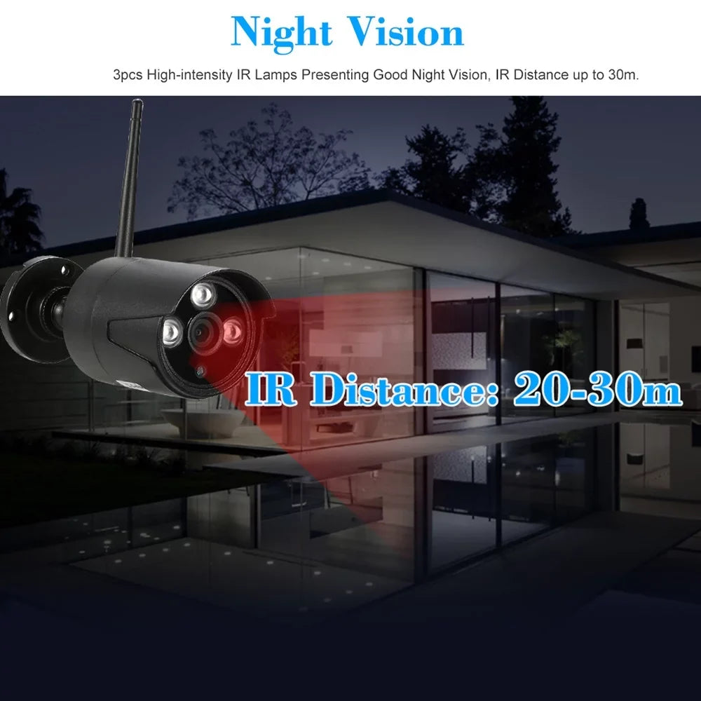 Dadypet 4CH 1080P WiFi NVR Kit with 4pcs Wireless IP Camera CCTV System