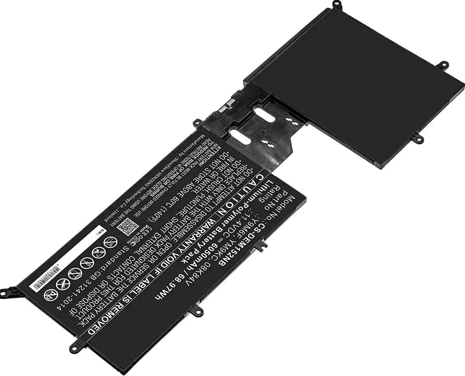 Genuine Dell Alienware M17 R2 11.4V 76WH 6334MAH Y9M6F Battery W/ Cable YM9KC Laptop Batteries