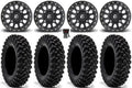 Fuel Vector Beadlock 14" Wheels Bk 32" Warrior XT Tires Sportsman RZR Ranger