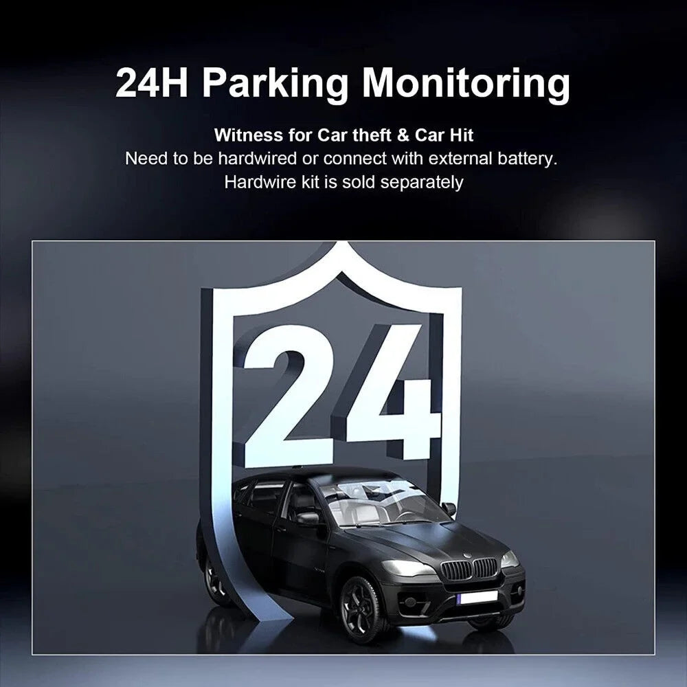 JOMISE Dual Dash Cam Front Rear 4K Full HD Camera Cars Wi-Fi GPS 170° G-Sensor Night Vision