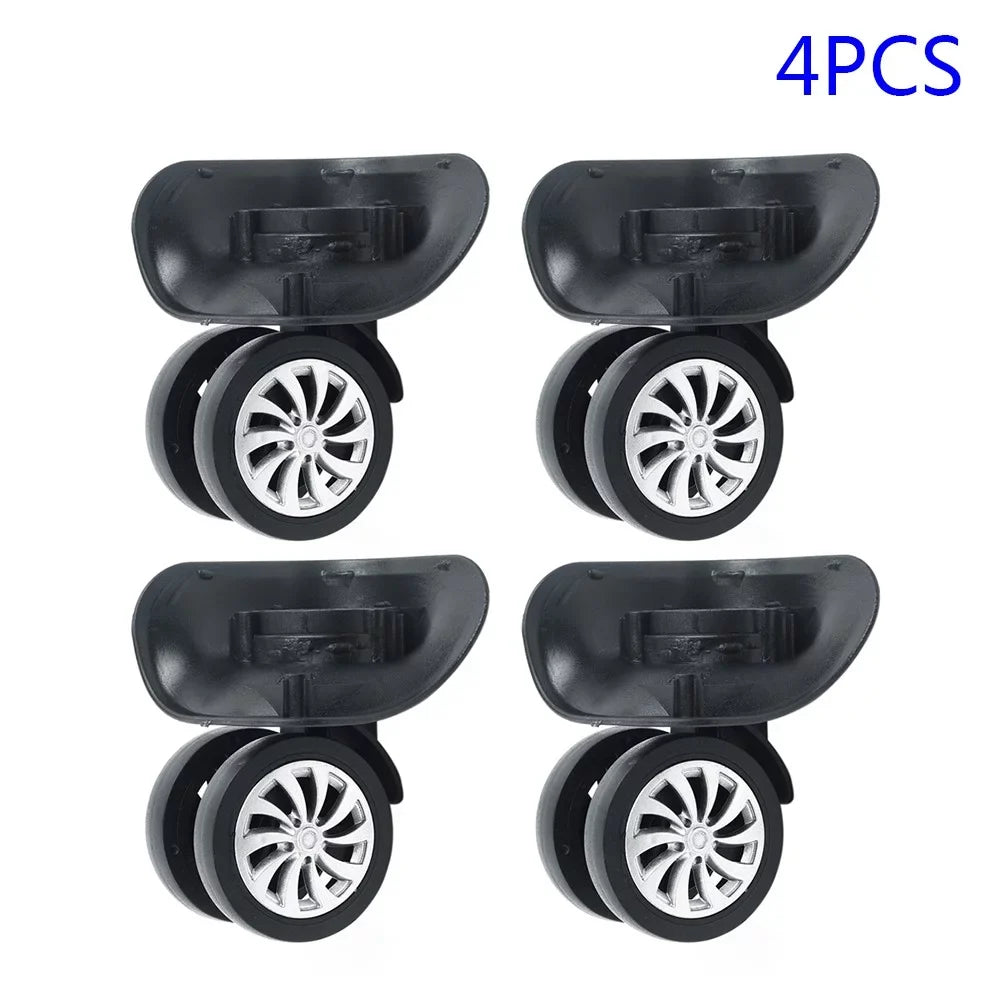 Yuri 4 Set Replacement Luggage Suitcase Wheels Swivel Universal Wheel Black