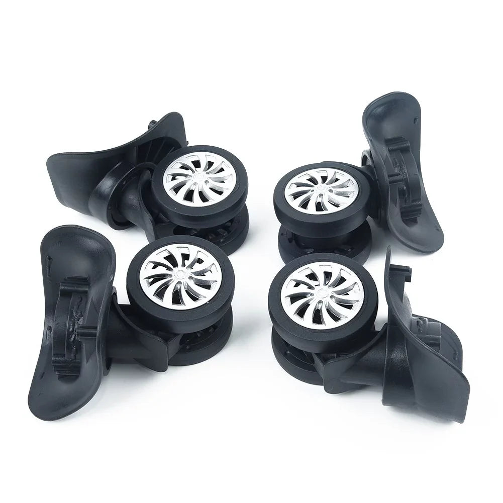 Yuri 4 Set Replacement Luggage Suitcase Wheels Swivel Universal Wheel Black