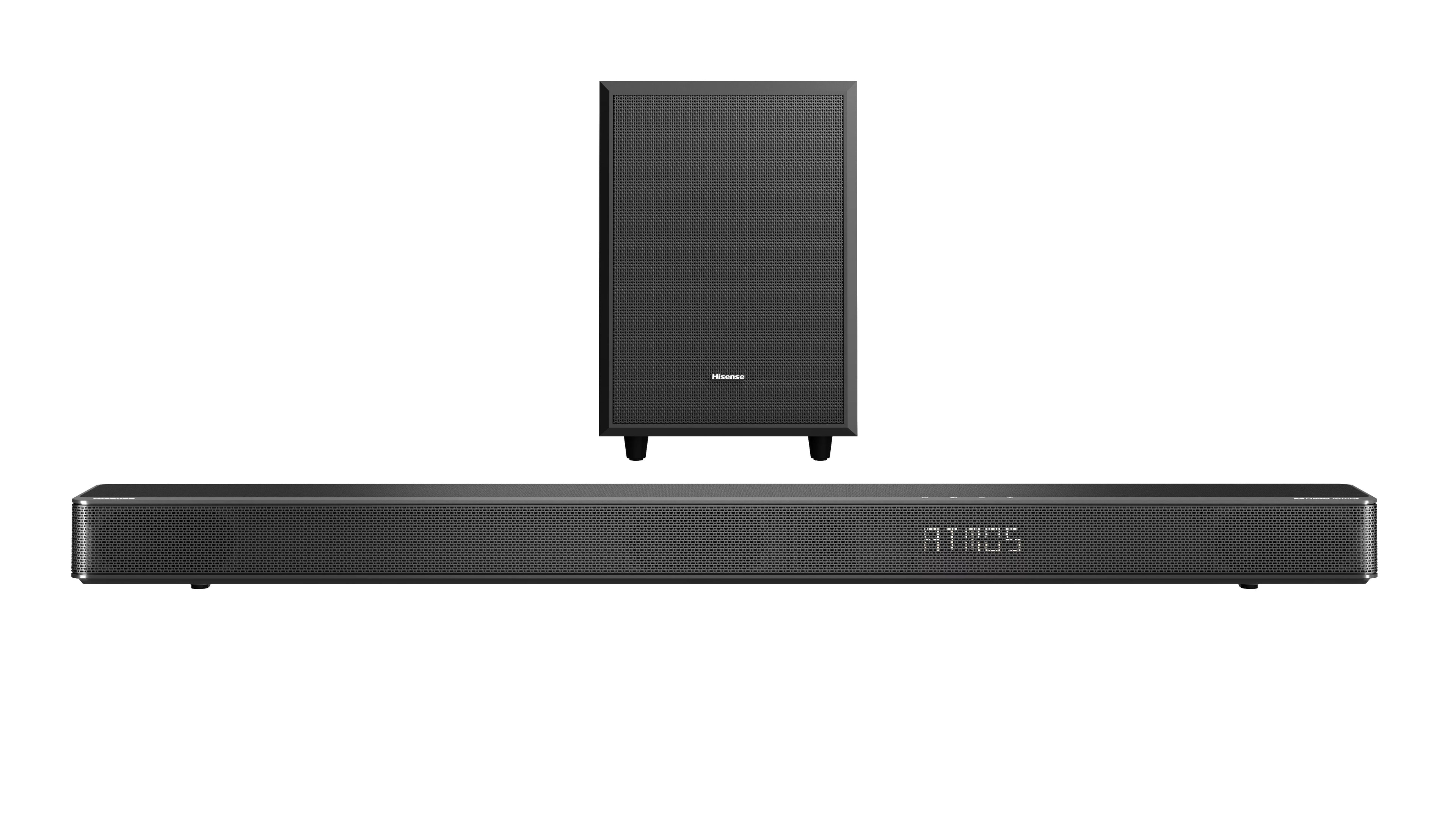 Restored Hisense 3.1.2 Ch 360W Soundbar with Wireless Subwoofer* and Dolby Atmos (AX3120G) (Refurbished)