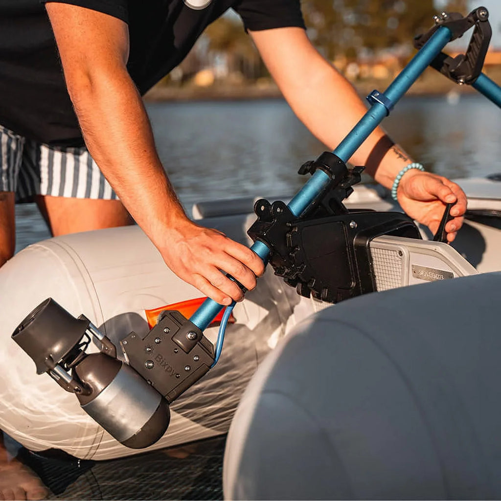 Bixpy K-1 Outboard Kit with SUN80 Solar Panel - Electric Marine Trolling Motor with 378 Wh Battery,Perfect Kayak, Inflatable Watercraft, Paddle Boards