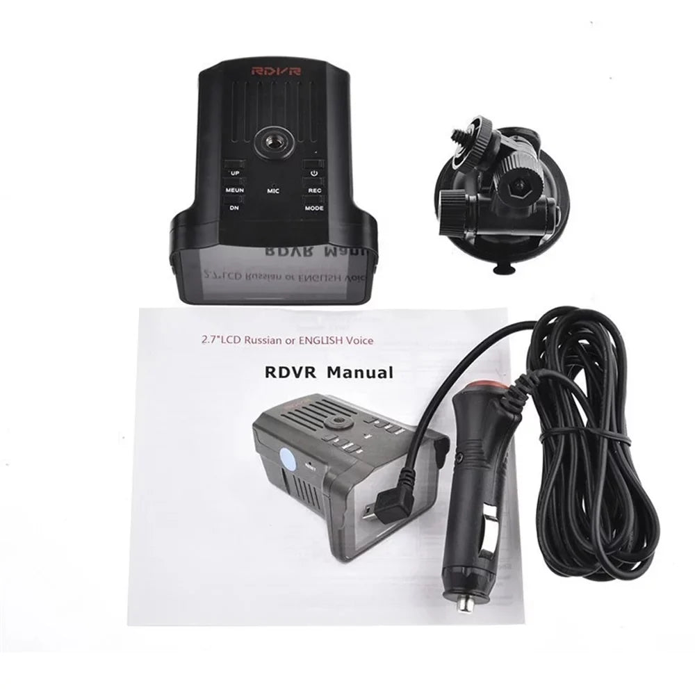 moobody 2-in-1 Car Recorder and Radars Speed Detector 1080P Dash Cam Car camera DVR Car Dashboard Camera 140° Wide Angle