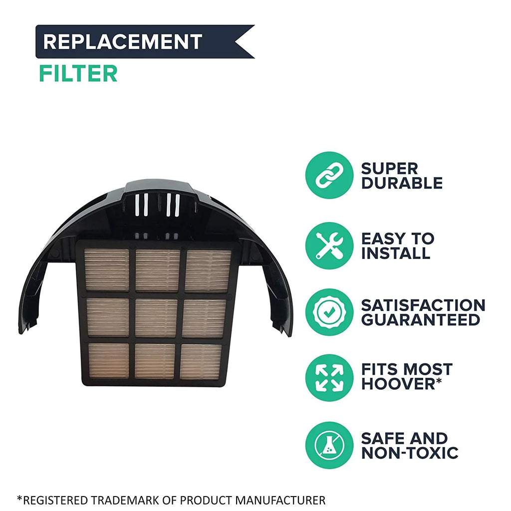 1 Pack of Crucial Vacuum Filters With Hoover Windtunnel, Rewind T-Series HEPA Style Cartridge Filter; Fits Part # 303172001 303172002 902404001 Models: UH70120 UH70600 UH70601 UH70603 Bulk