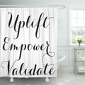 SUTTOM Makeup Uplift Empower Presenter Younique Mascara Catalog Purse Marketing Shower Curtain 60x72 inch