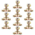 US Cargo Control L Track Double Lug Threaded Stud Fitting, Use With L Track Rails In Your Truck Or Trailer To Create Heavy-Duty Bolt Down Anchor Points, Working Load Limit Of 1,833 Pounds, 10 Pack
