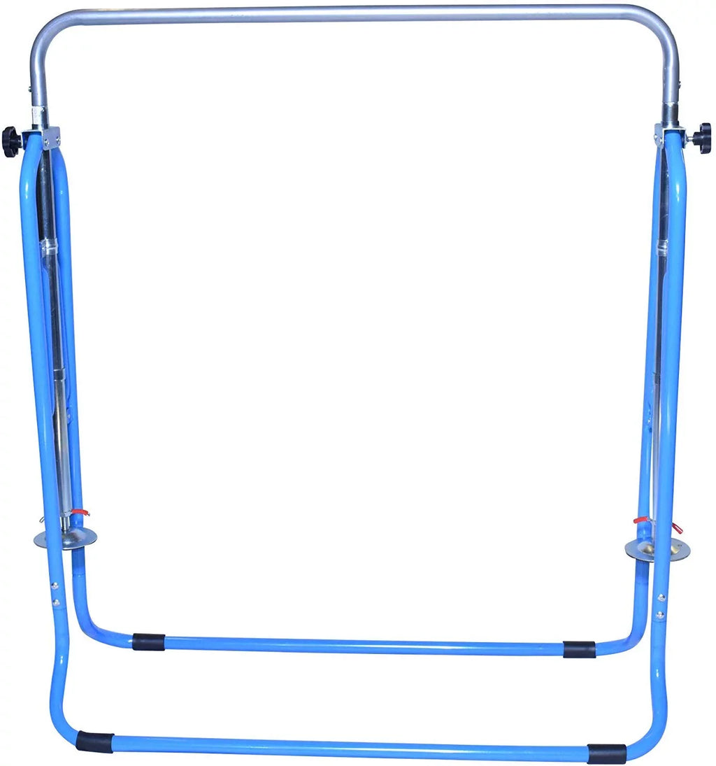 Expandable Gymnastics Kip Bar Gymnastic Training Kip Bar Adjustable Height Horizontal Bar Monkey Bars Folding Climbing Tower Fitness Kids with Mat Blue