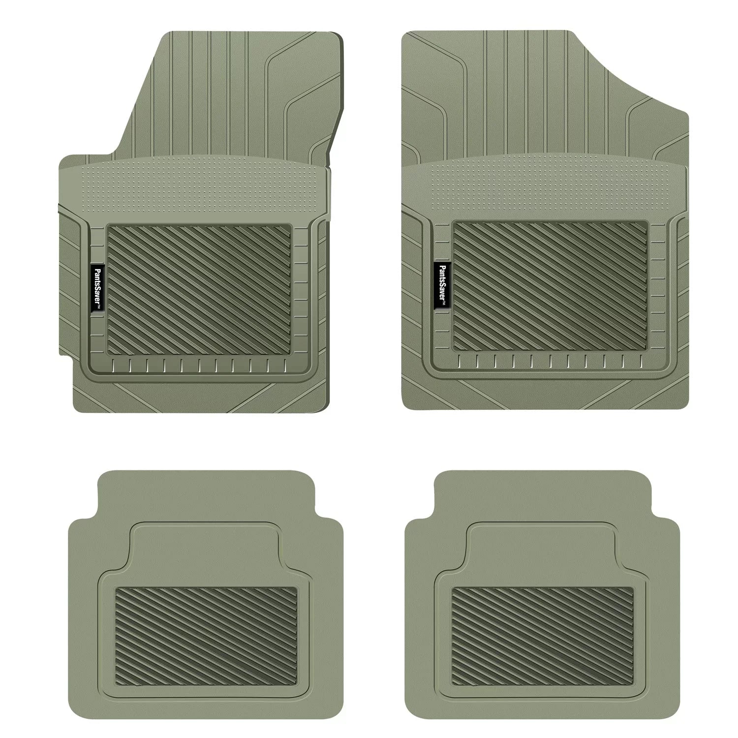 PantsSaver Custom Fits Car Floor Mats Dodge Grand Caravan 2019, 4 pc, All Protection vehicles, Heavy Duty Plastic,Gray