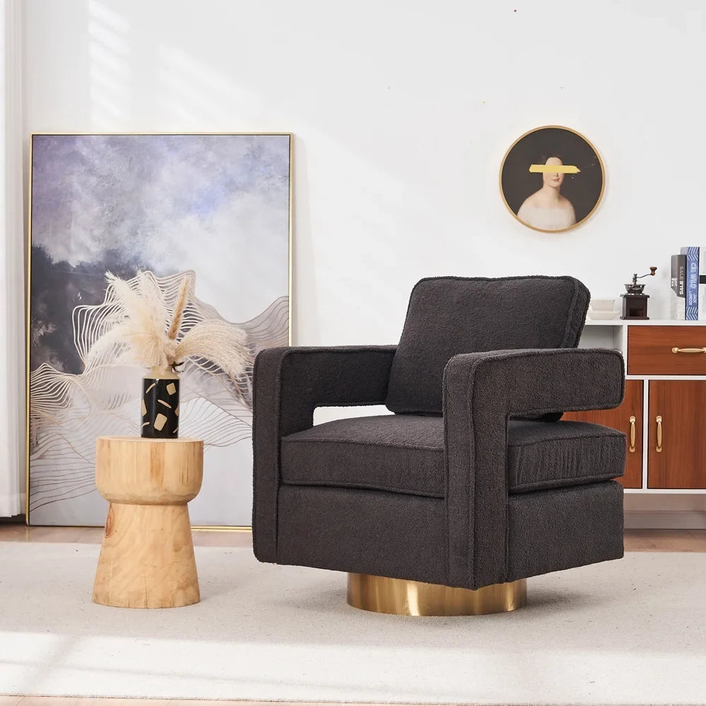 Yone jx je Swivel Barrel Chair Living Room,360 Degree Swivel Club Modern Accent Single Sofa Chair, Small Leisure Arm Chair Nursery, Hotel, Bedroom, Office