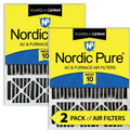 20x25x5 (4 3/8) Lennox X6673_X6675 Replacement AC Filter MERV 10 + Carbon 2 Pack