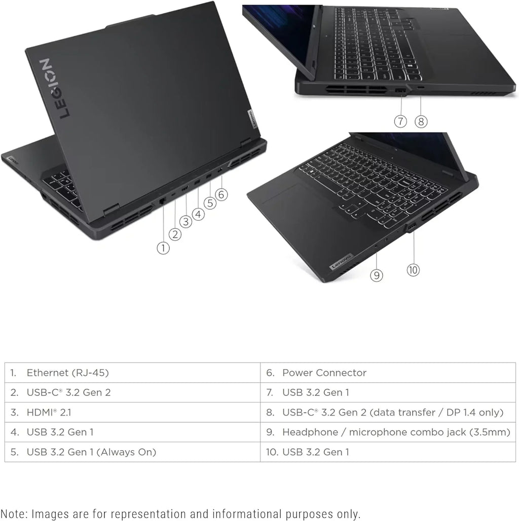Lenovo Legion Pro 5i Gaming Laptop, 13th Gen Intel Core i7-13700HX, 64 GB DDR5 Ram, 2 TB PCIe SSD, 16" WQXGA(2560x1600), Nvidia Gece RTX 4060, Windows 11 Home