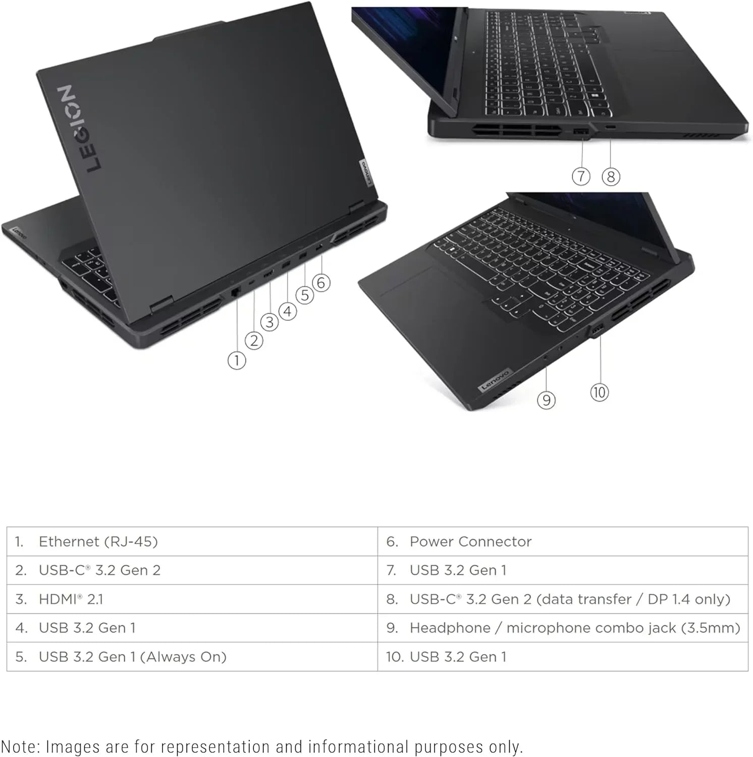 Lenovo Legion Pro 5i Gaming Laptop, 13th Gen Intel Core i7-13700HX, 64 GB DDR5 Ram, 2 TB PCIe SSD, 16" WQXGA(2560x1600), Nvidia Gece RTX 4060, Windows 11 Home