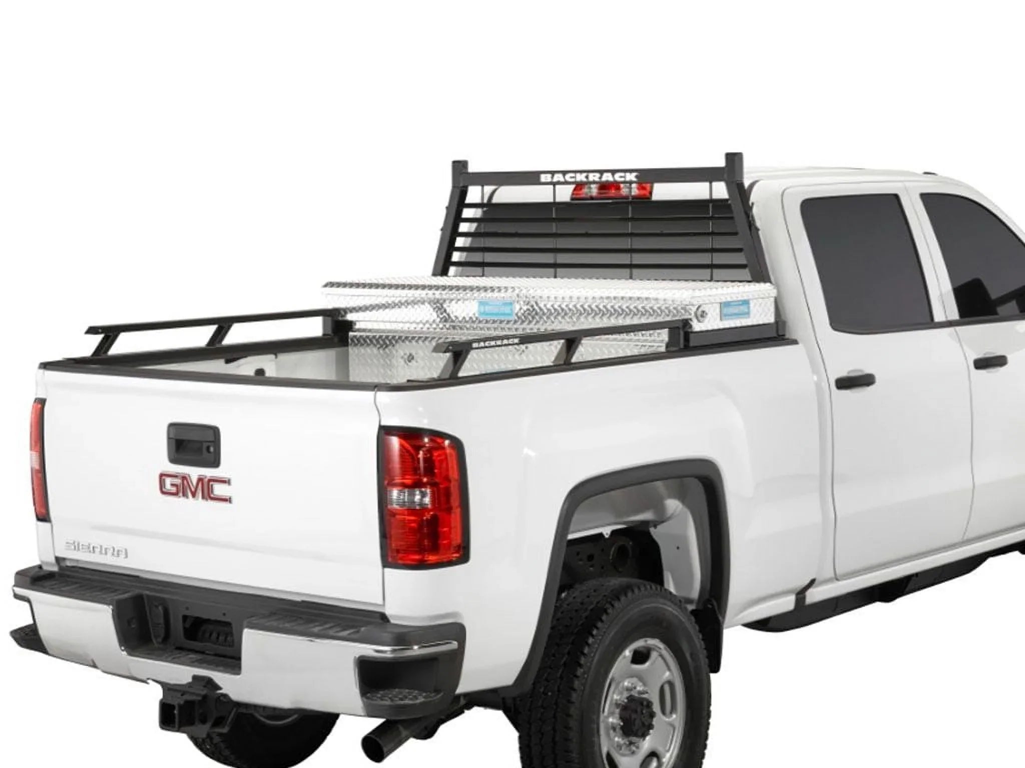 BACKRACK by RealTruck Side Rails to use w/ Standard Bed | Black, No Drill | 65509 | with 2017-2020 Ford F-250/F-350 6.5' Bed