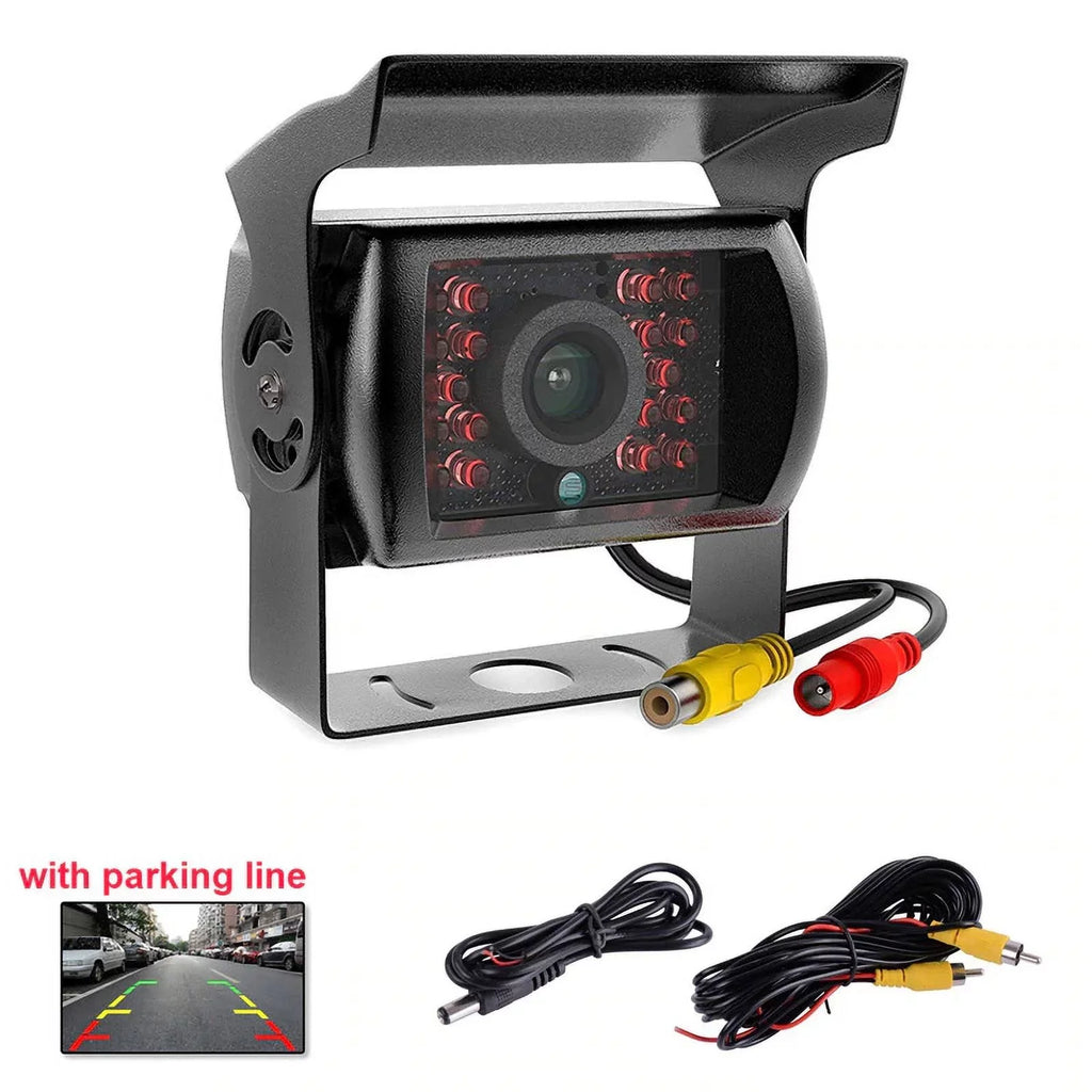 12V/24V parking system 7inch TFT LCD Car Monitor IR with 18 LED camera Bus RV Car Van Truck reverse Night Vision+32 feet cable