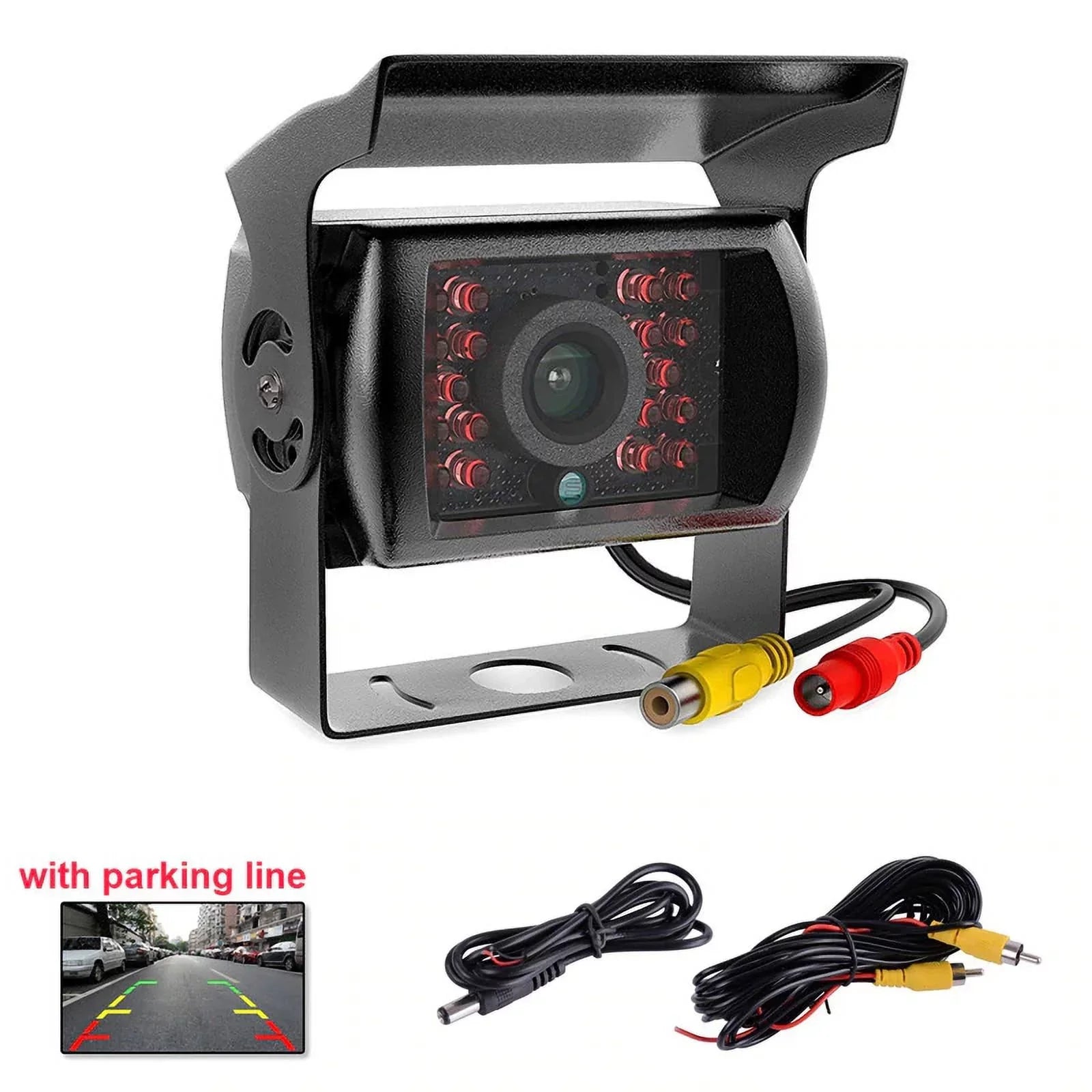 12V/24V parking system 7inch TFT LCD Car Monitor IR with 18 LED camera Bus RV Car Van Truck reverse Night Vision+32 feet cable