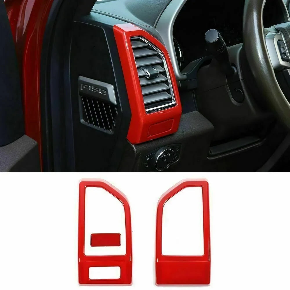 Teledu F150 Red 28pcs Full Interior Set Center Console Protection Trim Kit