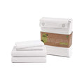 LANE LINEN 100% Organic Cotton Pure White King-Sheets Set 4-Piece Percale Weave Bedding Sheets Bed Breathable Fits Mattress Upto 15" Deep