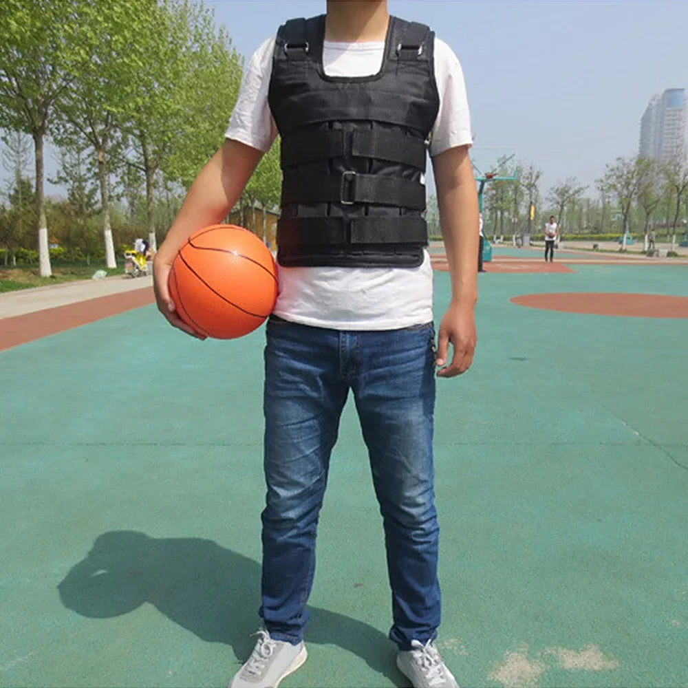 Meterk Max Loading 50kg Adjustable Weighted Vest Weight Jacket Oxd Exercise Weight Loading Cloth Strength Training (Empty)
