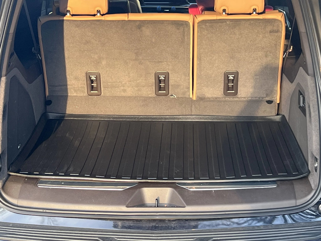 Premium Cargo Liner GMC Yukon XL Denali 2021-2023 - 100% Protection - Custom Fit Car Trunk Mat - All-Season Black Cargo Mat - 3D Shaped Laser Measured Trunk Liners Gmc Yukon XL
