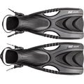 IST CF30 Speedy Open Heel Snorkeling Fins (Black, S/M)