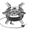 Windproof Seven core Gas Stove, 18000W High Camping Stove, Foldable Backpacking Stove, Fishing Hiking Traveling