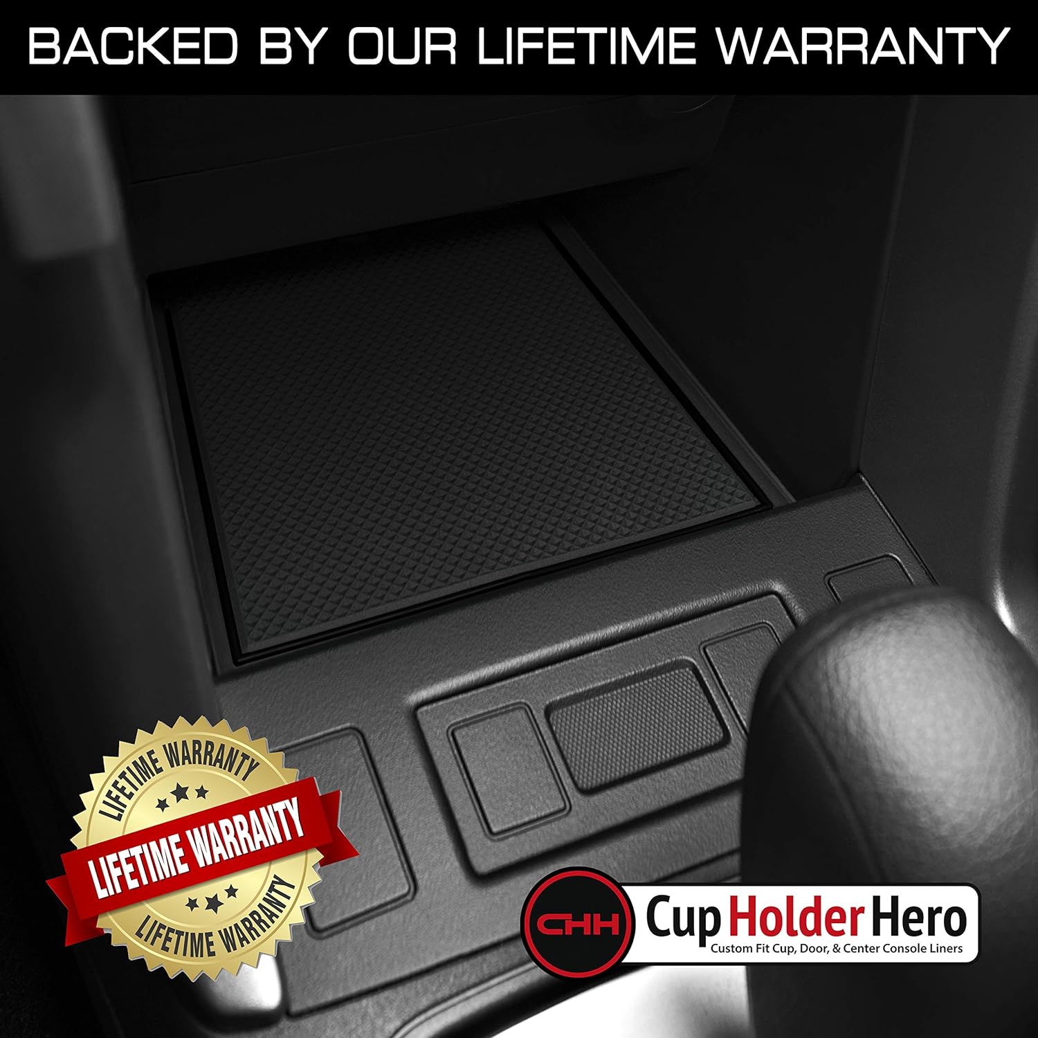 CupHolderHero Subaru Forester Accessories 2014-2018 Premium Custom Interior Non-Slip Anti Dust Cup Holder Inserts, Center Console Liner Mats, Door Pocket Liners 17-pc Set (Solid Black)