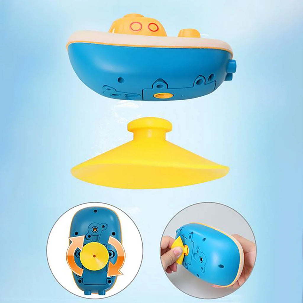YHAIOGS Baby Shower TOys, Electric Water Spray TOys, 3 Kinds of Revolving Ship Ducks