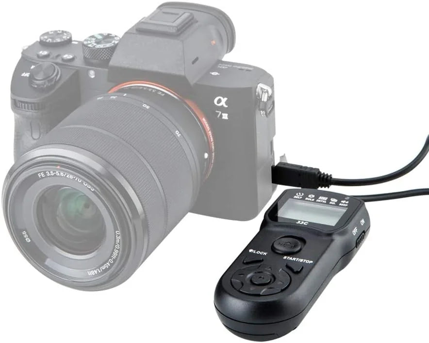 JJC Intervalometer Timer Remote Control Shutter Release Sony A6000 A6100 A6600 A6500 A6400 A6300 A1 A7 A7II A7III A7IV A7R V IV A7RIII II A7S II A7SIII A9 ZV-1 RX100 VII VI V VA IV RX10 IV & More