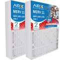 20x25x5 Air Filter MERV 11 Comparable to MPR 1000, MPR 1200 & FPR 7 with Air Bear 255649-102 Premium USA Made 20x25x5 Furnace Filter 2 Pack by AIRX FILTERS WICKED CLEAN AIR.