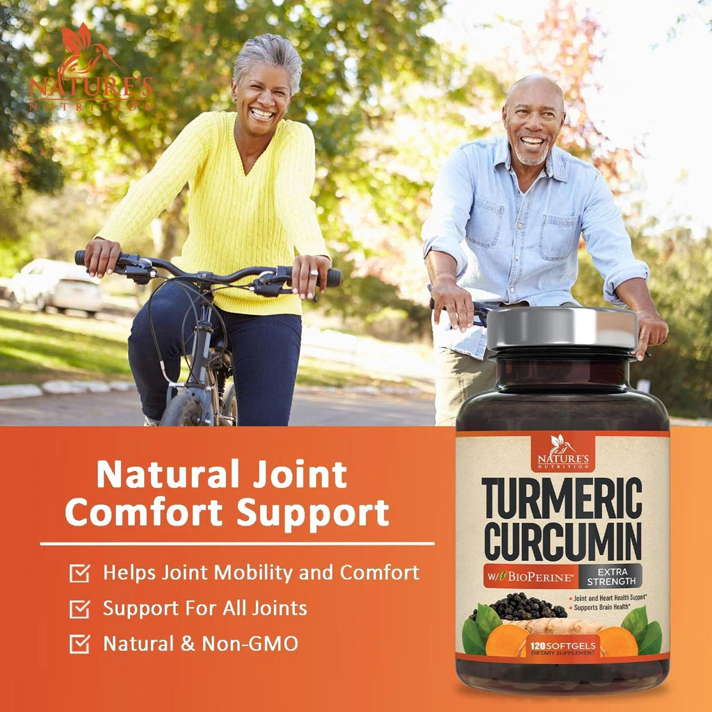Turmeric Curcumin with BioPerine 95% Standardized Curcuminoids 1500mg Black Pepper Extract Max Absorption, Premium Joint Support, Nature's Tumeric Herbal Supplement, Non-GMO, Vegan - 120 Capsules