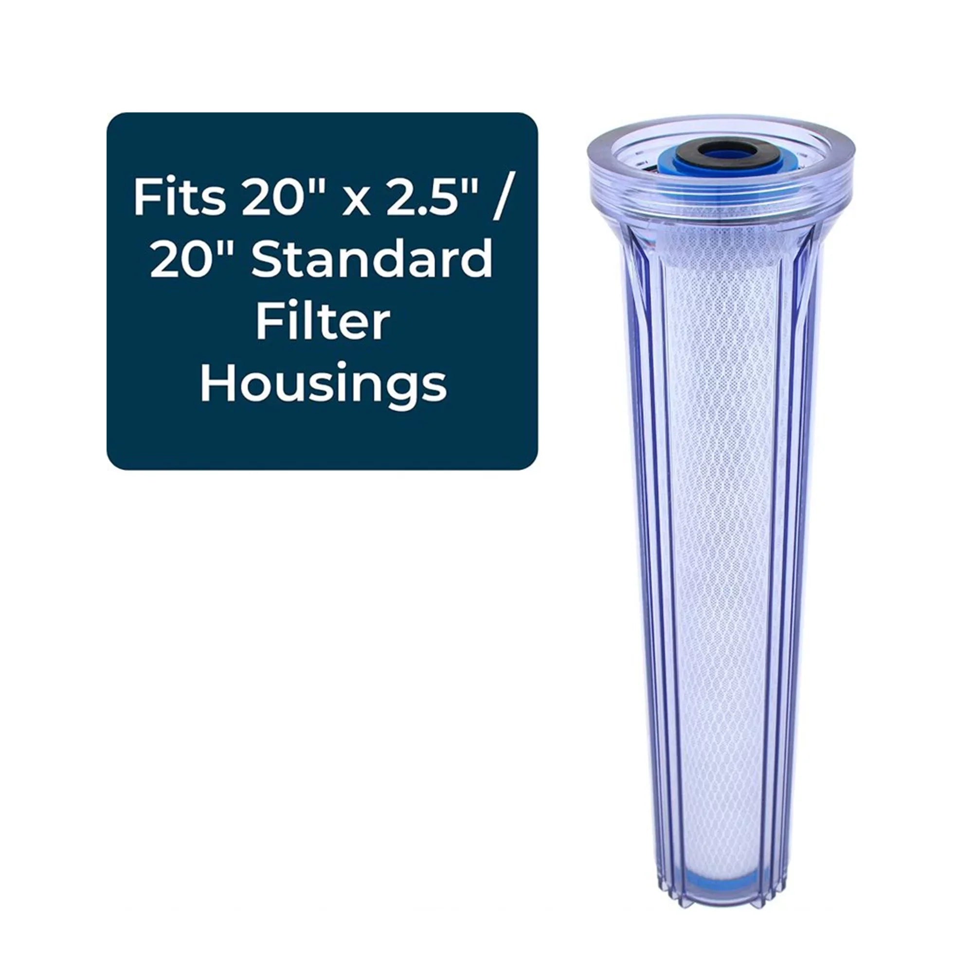 SpiroPure SP-EP-20 20 x 2.5 Inch Carbon Water Filter Replacement, 6 Pack