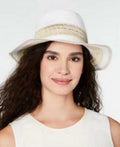 I.n.c. Packable Raffia Panama Hat: OS/White