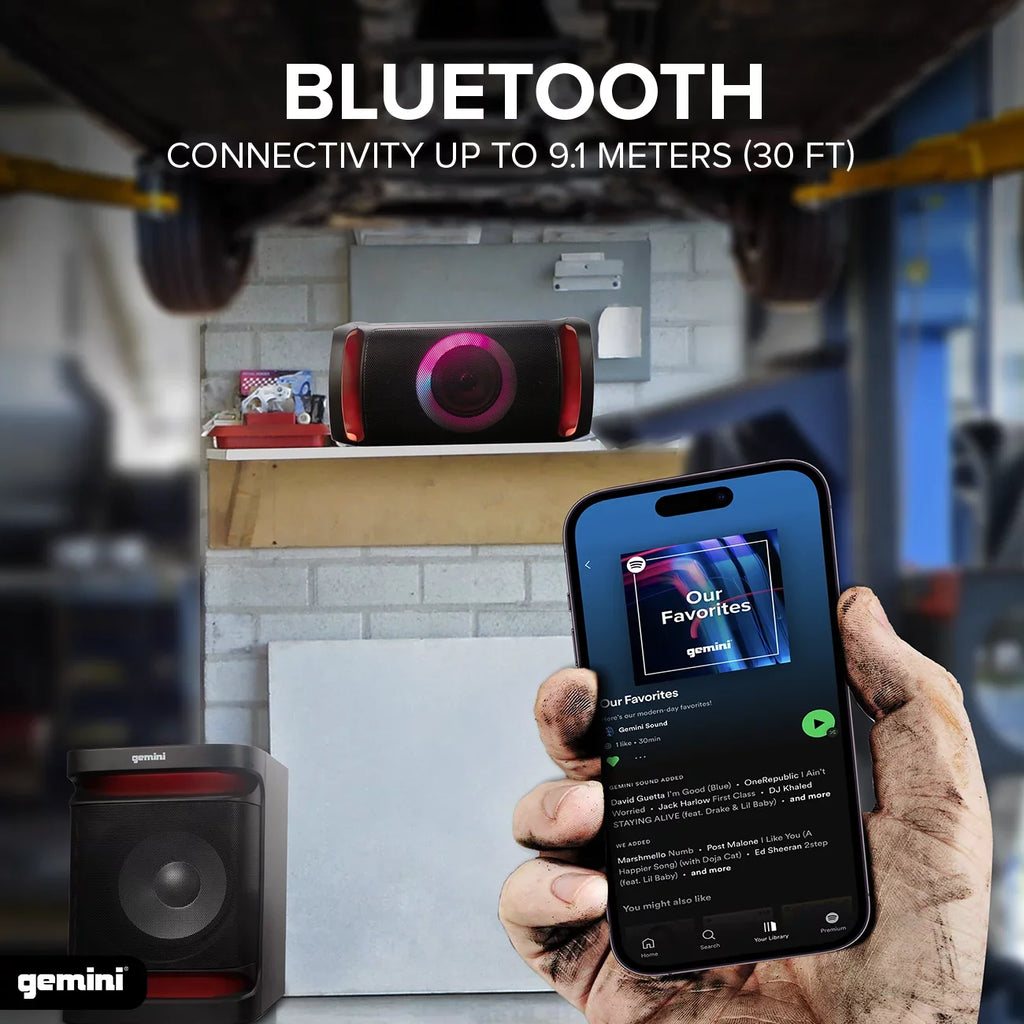 Gemini Sound GSYS-4800 Bluetooth LED Party Light Stereo & Home Theater Audio System with 4000W Watts