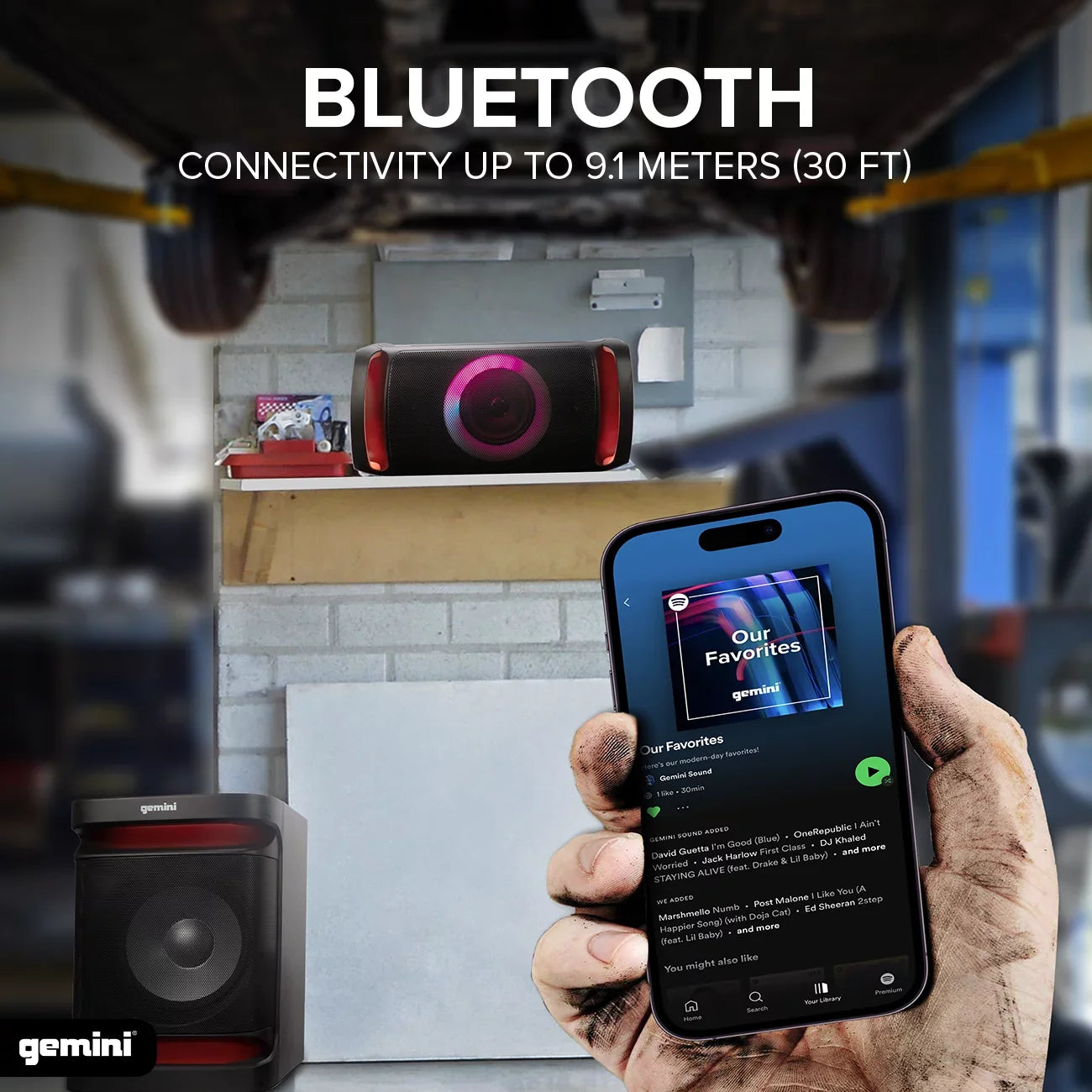 Gemini Sound GSYS-4800 Bluetooth LED Party Light Stereo & Home Theater Audio System with 4000W Watts
