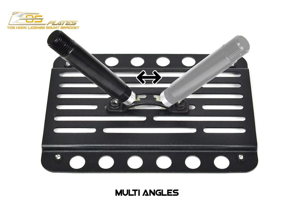 Extreme Online Store Replacement 2006-2008 Mazda Miata NC | EOS Plate Version 1 Mid Sized Front Bumper Tow Hook License Relocator Mount Bracket Tow-226