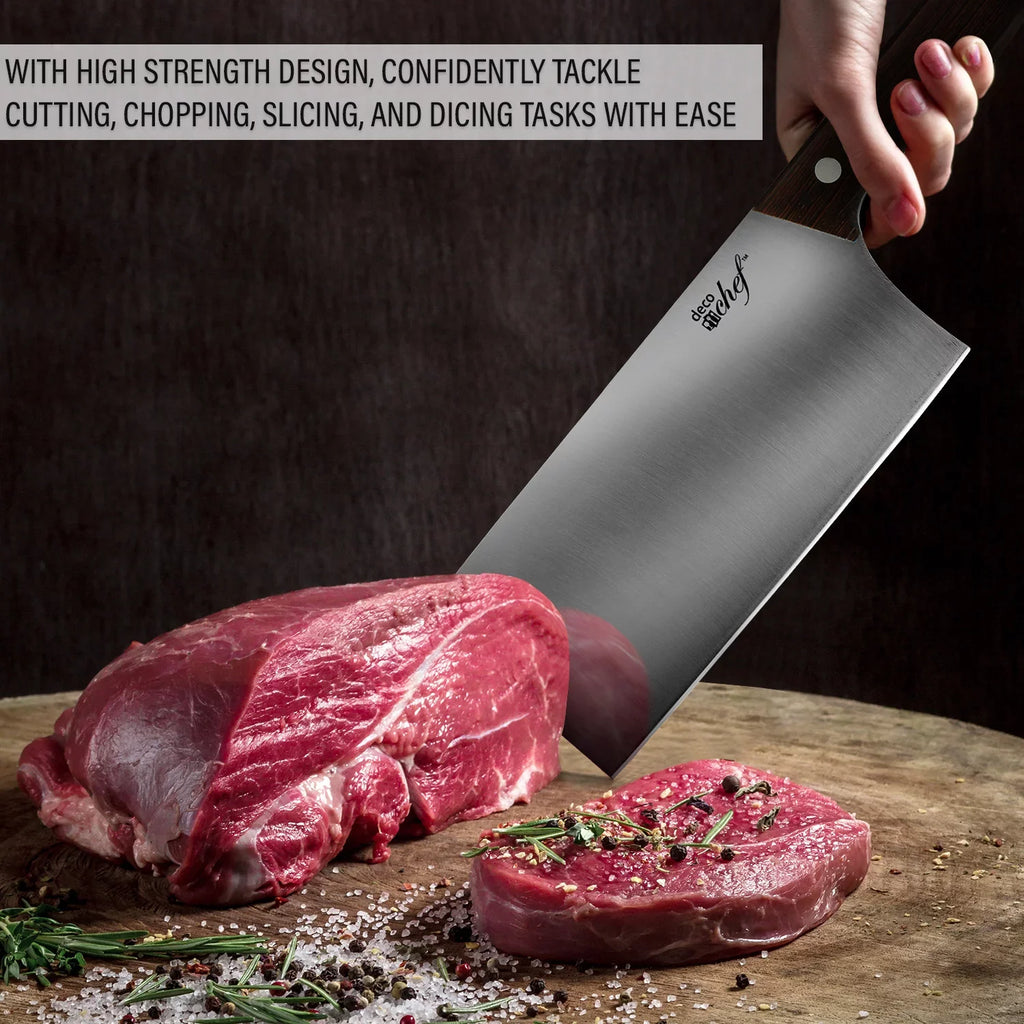 Deco Chef 16 Piece Kitchen Knife Set Wood Handles Chef Knife Cleaver Kitchen Shears and More