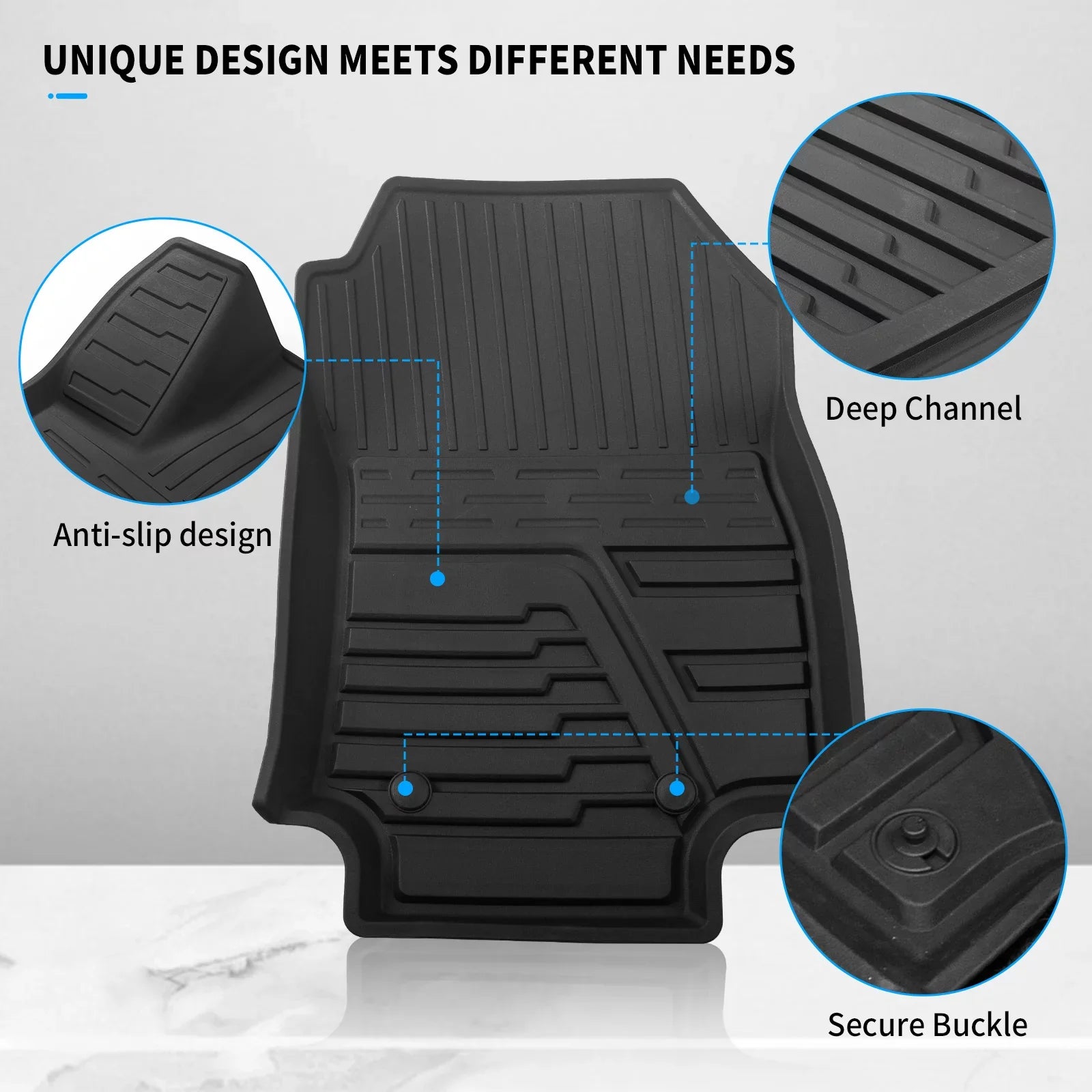 Fit 2019 2020 2021 2022 2023 Toyota Rav4 Floor Mats TPE Cargo Liner All Rear Trunk Mat Toyota Rav4 Accessories (Backrest Mats+Cargo Liner+Floor Mats)