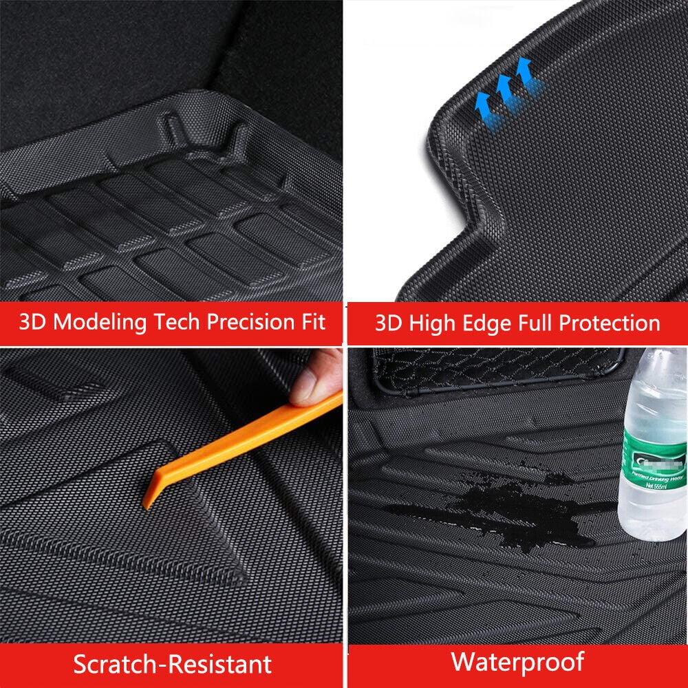 Easy to Clean 2011-2021 Jeep Grand Cherokee TPO Rear Cargo Trunk Mats Liner